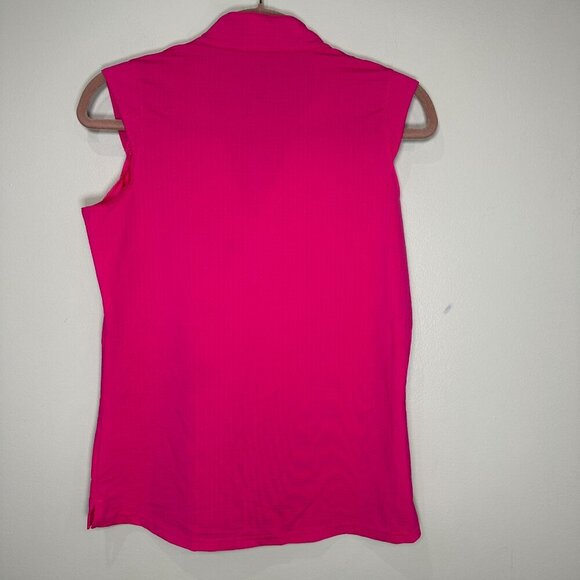 San Soleil Womens Sunglow Sleeveless Mock Polo Size Medium Pink Golf Cooling - Picture 8 of 8